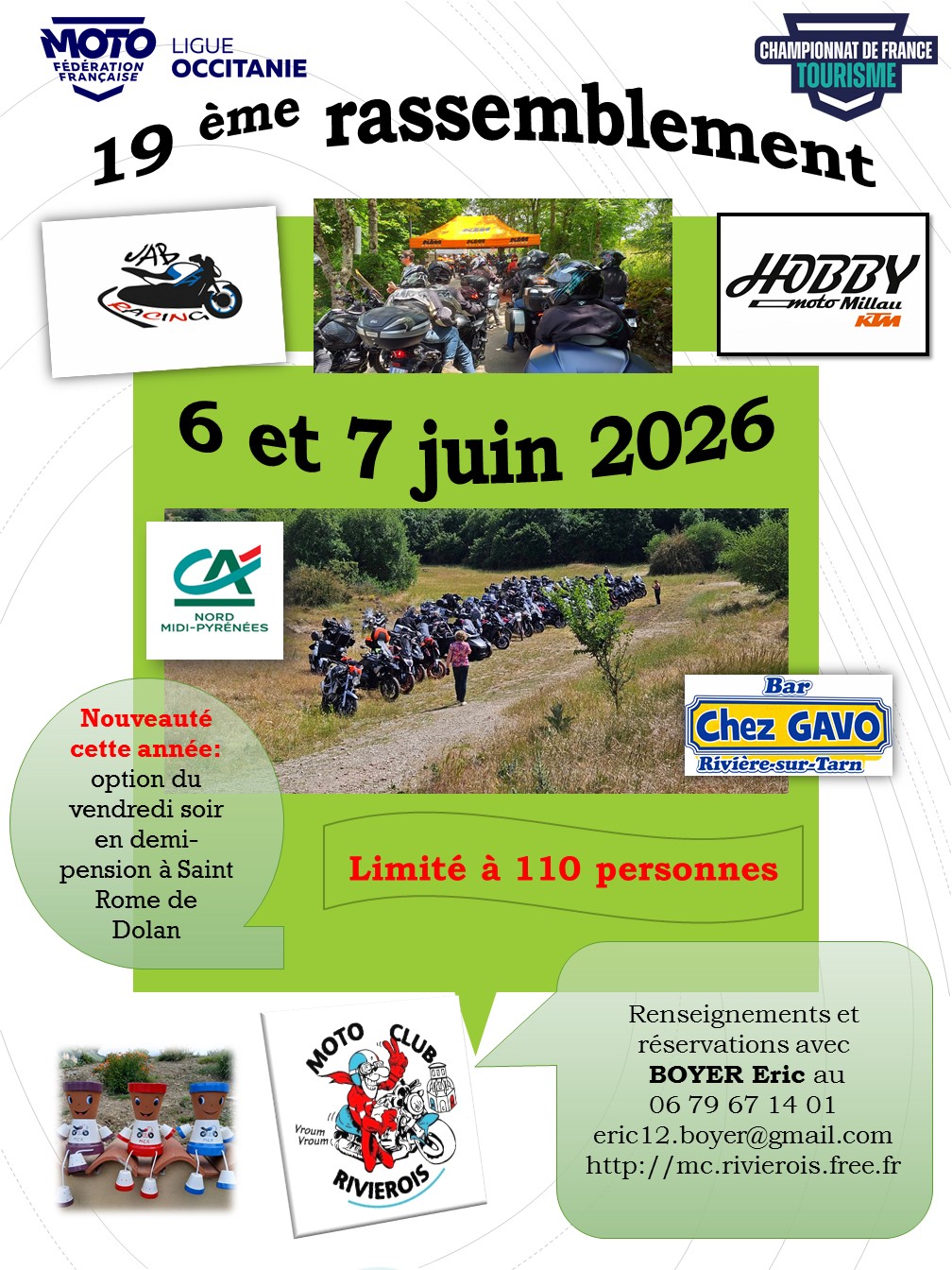 Affiche 19ème rassemblement du moto-club Rivièrois